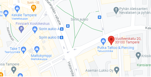 Azets Tampere, toimipisteen sijanti kartalla