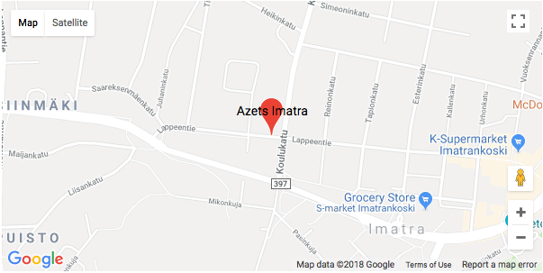 Azets Imatra, toimipisteen sijanti kartalla