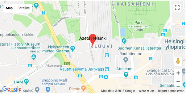 Azets in Helsinki, map