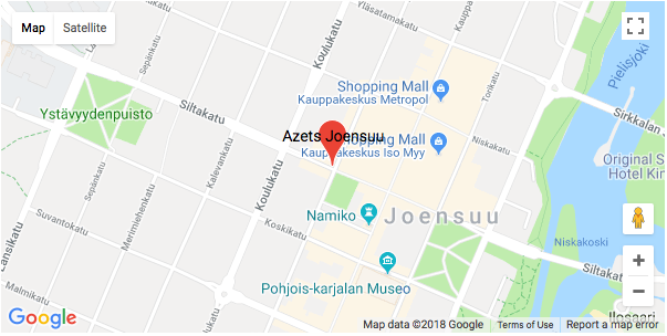 Azets Joensuu, toimipisteen sijanti kartalla